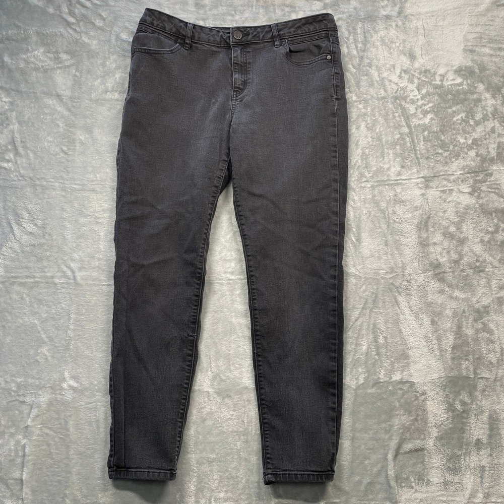 Simply Vera Vera‎ Wang Womens Black Skinny Jeans Stretch Cotton Blend Size 10